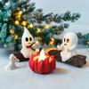 44Pc Resin Ghost Bonfire Holiday Decoration Ornaments, Glossy Soul Bonfire, Roasted Marshmallows, Doll Set, Fun Halloween Decoration Ornaments.