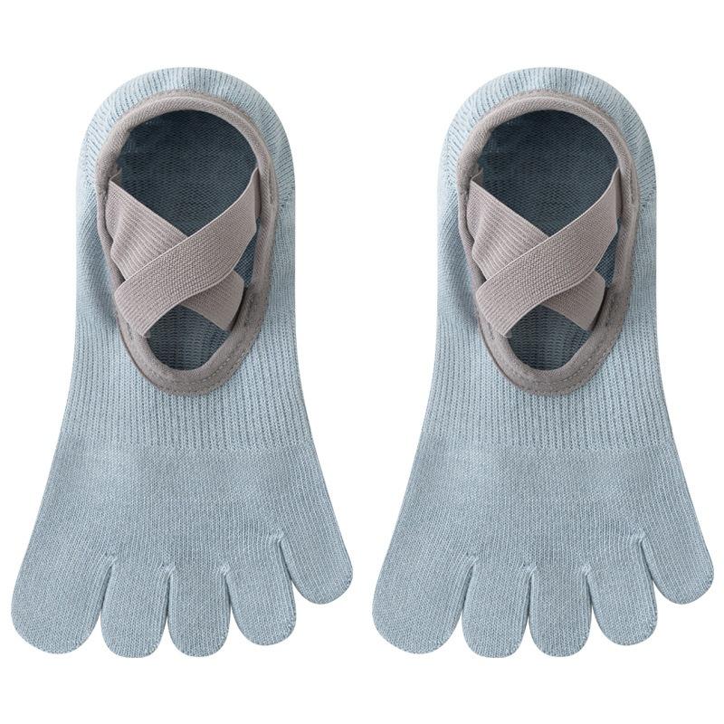 Летние носки для йоги с пятью пальцами, нескользящие носки для занятий спортом в помещении, фитнесом, пилатесом, тренировок с раздельными пальцами