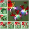 Glowing Elk Hair Hoop Antlers Headband Christmas Decoration Glowing Headband  Girl
