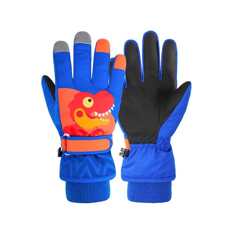 Kids Winter Snow Gloves Waterproof Warm Fleece Lined Skiing Mittens Boys Girls Ages 6-10