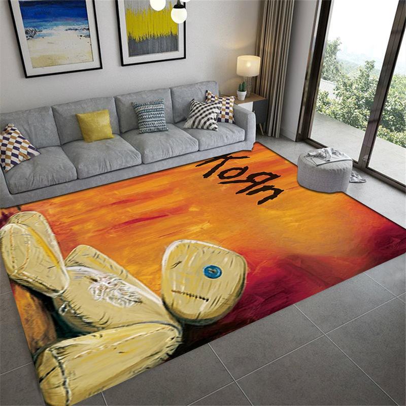Korn Carpet Rug for Living Room Bedroom Home Sofa Decoration,Kids play Non-slip Floor Mat