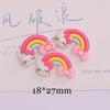 10 Pcs New Mini Kawaii Cartoon Animal Rainbow Kitten Series Resin Scrapbook Diy Jewelry Children Gift Hairpin Accessories A5