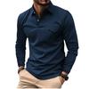 Spring and Autumn New Men's Long-sleeved Polo Shirt Casual Lapel Sports Polo Shirt