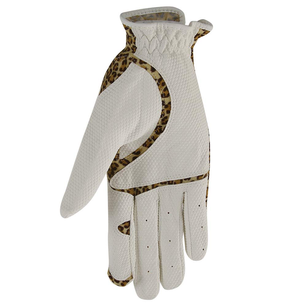 MIC 39 GOLF FIT39 Size Small Gloves, Unisex, MGF-220N, Right-Handed (Left-Handed), Leopard/White,