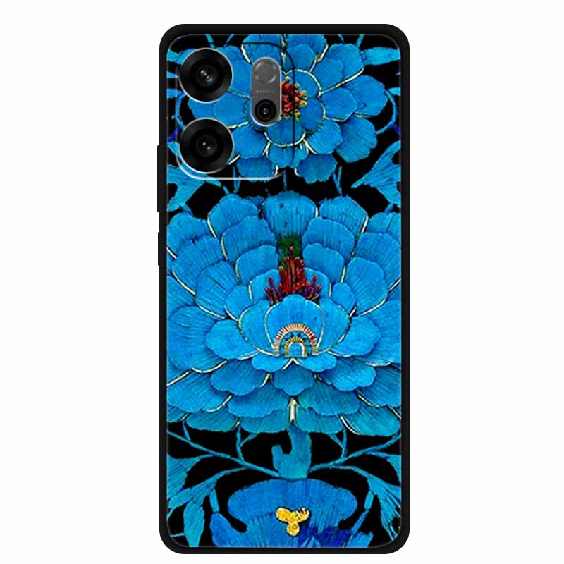 For Oppo Reno14 F Case 3D Flowers Emboss Phone Cases for Oppo Reno 14 F Reno14F 5G Back Protective Covers Soft Silicone Bumper