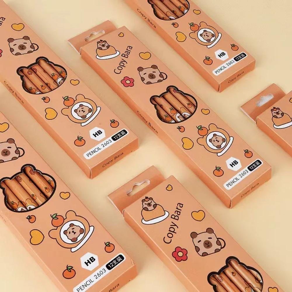 12 шт./набор карандашей для письма Capybara HB канцелярские принадлежности для рисования эскизы для детей и студентов