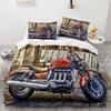 New Classic Motorcycle Bedding Set Single Twin Full Queen King Size Knight Bed Set Adult Kid Bedroom Duvet Cover Sets 3D Print