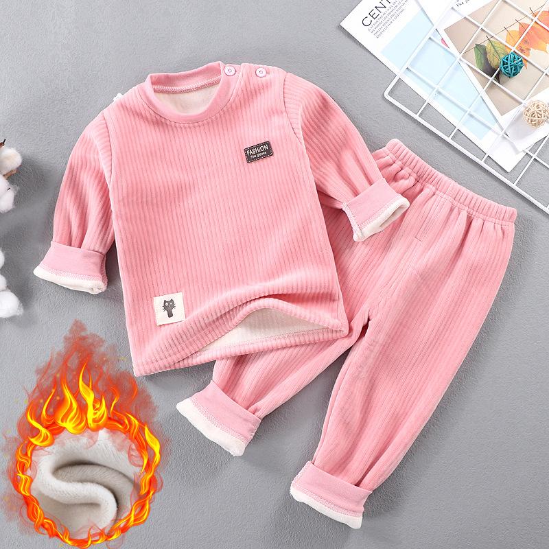 Детское зимнее термобелье, одежда, костюм, толстая, утолщенная, осенняя, для малышей, домашняя одежда, пижамные комплекты для мальчиков и девочек