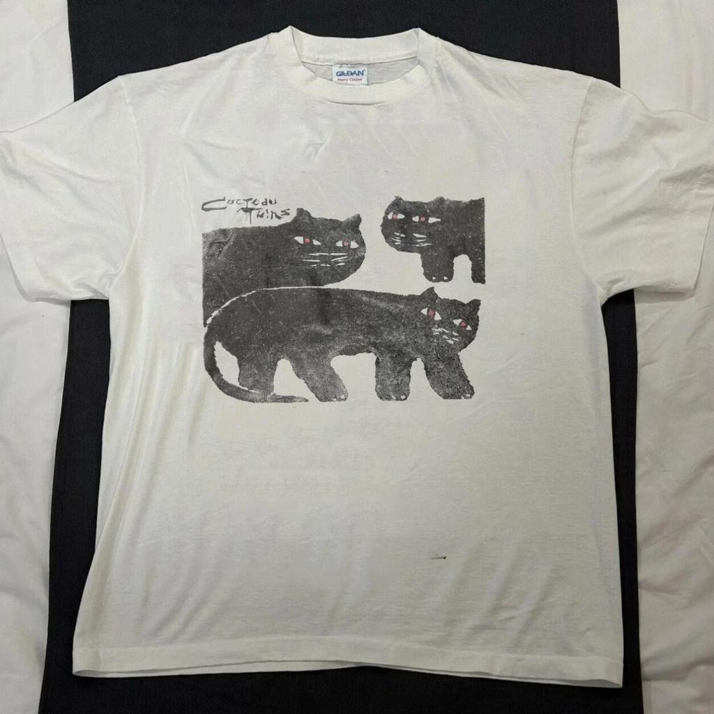90s Cocteau Twins T-Shirt White Short Sleeve tee Rare Design