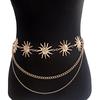 Punk Gothic Moon Sun Waist Chain for Women Dress Jewelry Belt