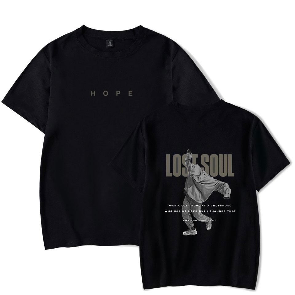 Футболка NF HOPE Lost Soul Tee с принтом рэпера Унисекс Модная Повседневная Футболка с коротким рукавом Хип-Хоп Мерч