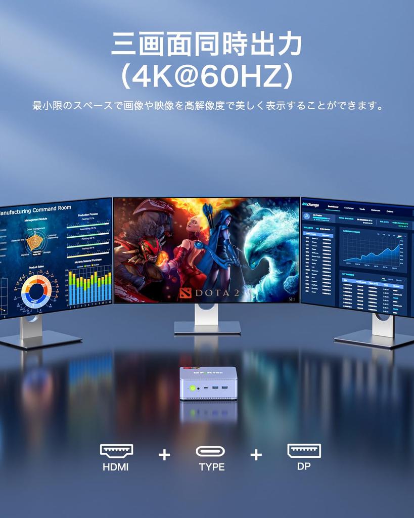 GMKtec Mini PC AMD Ryzen 7 5825U Max Mini Pc SSD Windows11 Pro Mini PC 3 Screens Simultaneous Output LAN WiFi6 Nucbox M5 Plus Small PC (8C/16T