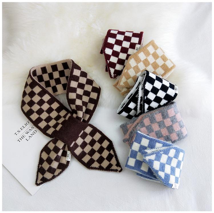 Knitted Wool Scarf Women's Autumn Winter Solid Color Fashion Warm Scarf