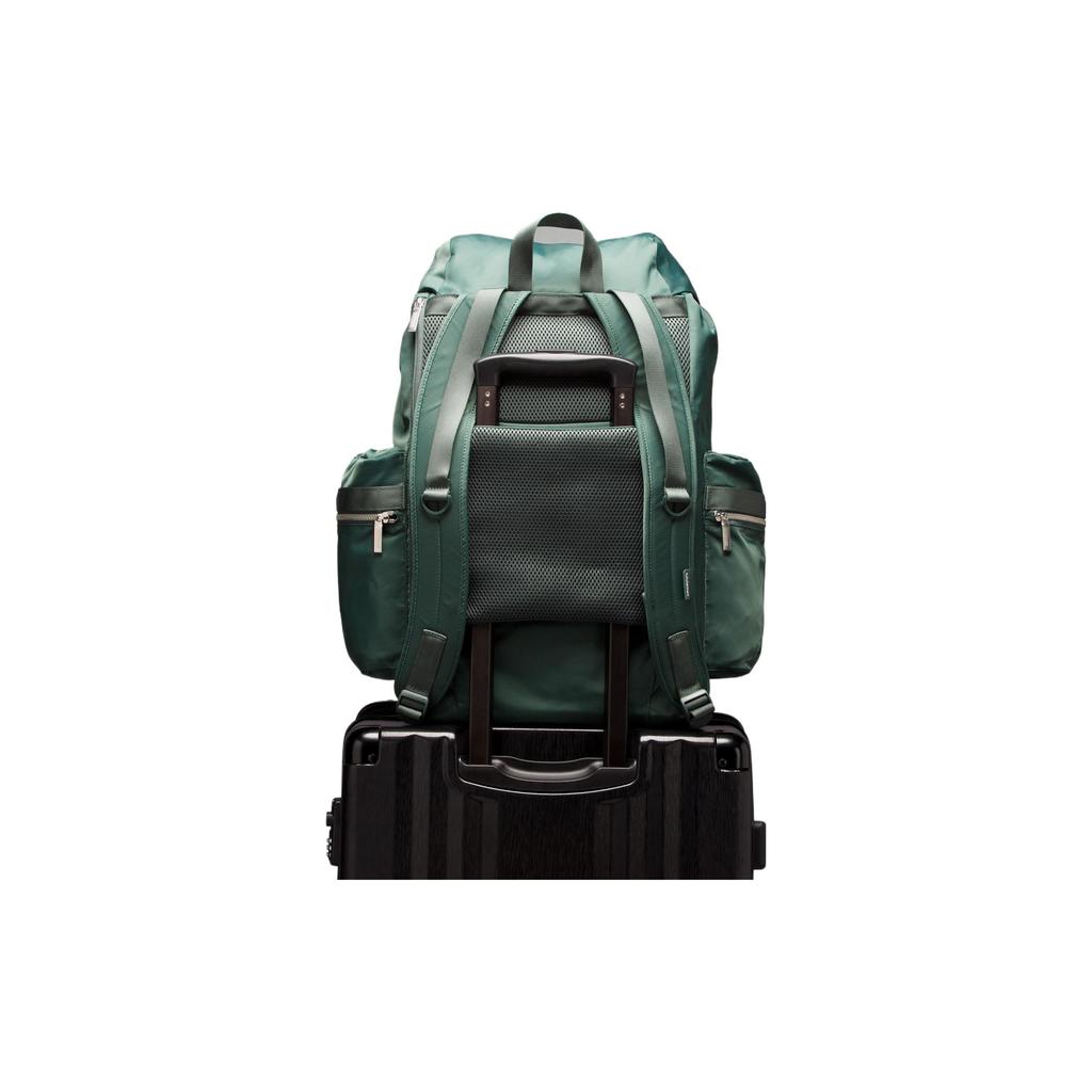 Lululemon 25L Wunderlust Multi-Functional Pocket Buckle Drawstring Closure Nylon Backpack Unisex Backpacks Deep-Jungle-Green LU9AS8S-DKFR