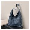 Повседневная джинсовая сумка-тоут через плечо большой вместимости, женская новая сумка для поездок на работу, джинсовая сумка через плечо