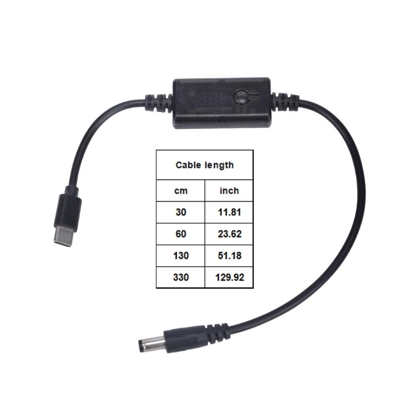 Кабель-триггер USB C PD 5.5x2.5мм 65Вт Многофункциональный шнур питания с цифровым дисплеем для светодиодной колонки
