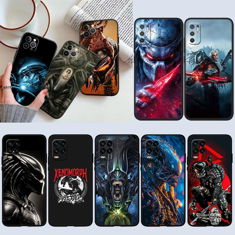 Aliens vs Predator Xenomorph Shell Phone Case for Samsung Galaxy Note 10 20 S23 S24 S25 Ultra FE Plus Edge Lite A02S A35 A07 A17