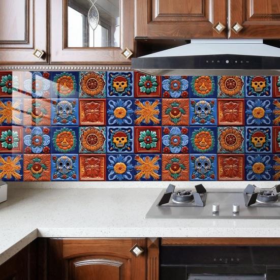 10 листов марокканских наклеек на стену винтажные самоклеящиеся водонепроницаемые ПВХ съемные для ванной комнаты