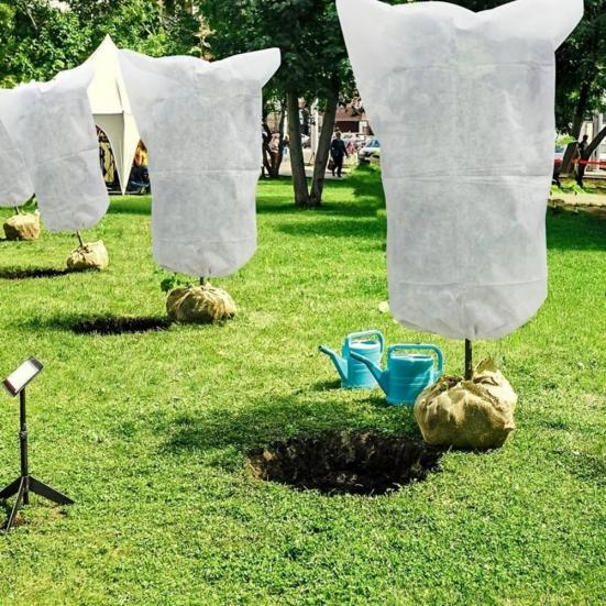 4 шт. чехлы для растений защита от заморозков затягивающийся шнурок защитный мешок для растений анти заморозок