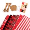 6-Piece Holiday Gift Wrap Set - Plaid & Snowflake Patterns, Premium Paper for Christmas, Wedding, Valentine's & Birthday Presents