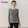 Fanzhen Women's Slim-Fit Cashmere Blend Round Neck Sweater