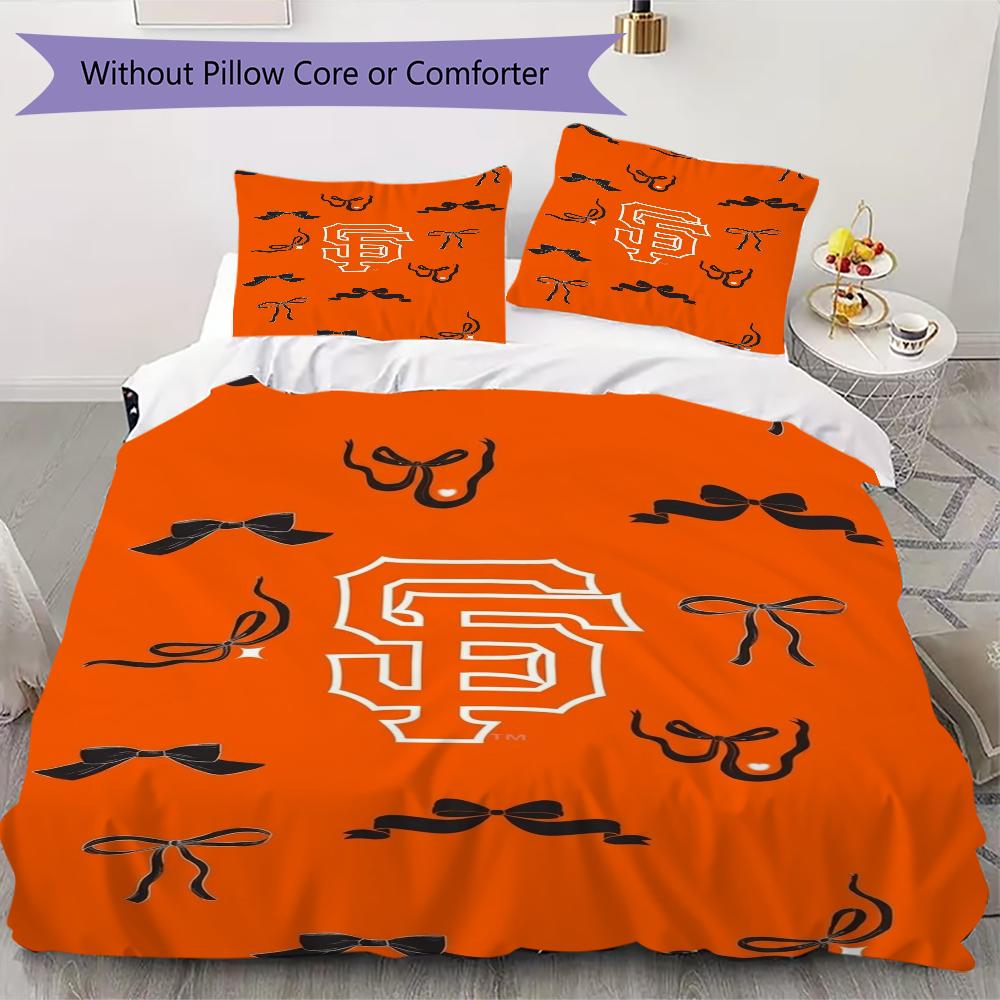San Francisco Giants Pattern Bedding uilt Set uilt Cover Pillowcase Home Decoration Birthday Gift (1 * duvet cover + 2 * pillowcase without core)