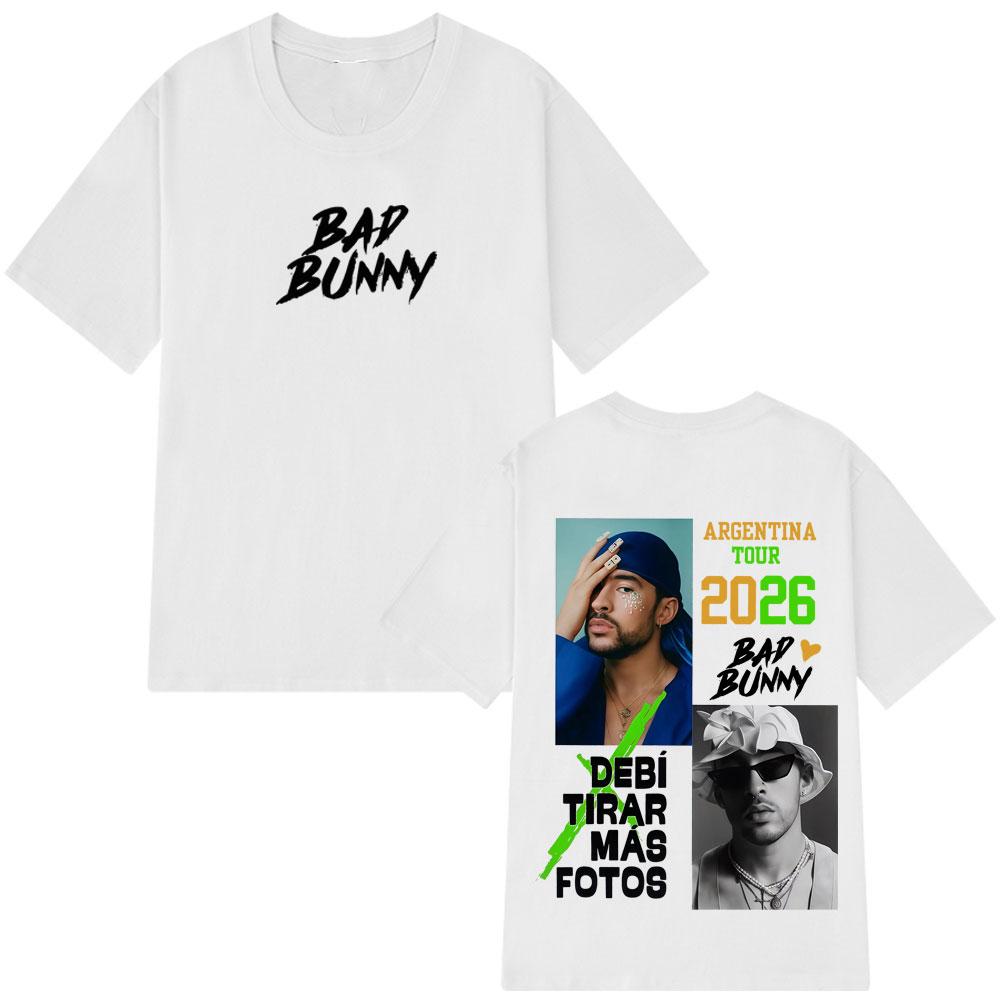 Летняя футболка Bad Bunny Fun в стиле Харадзюку, повседневная, для мужчин и женщин, роскошная, высокое качество, с круглым вырезом, футболка в стиле Y2K Street Wear