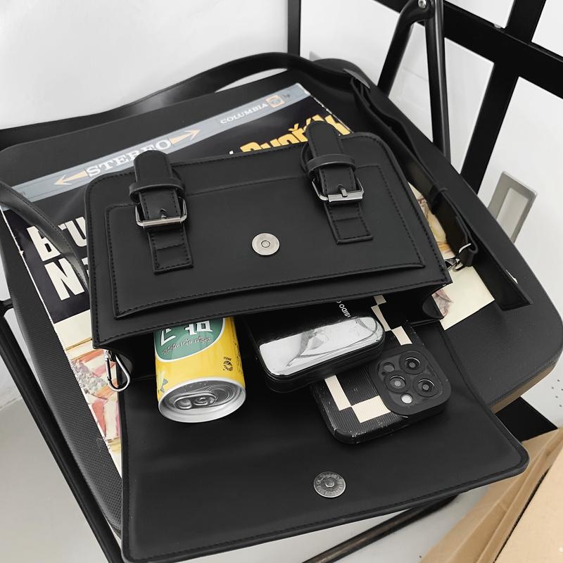 Сумка кроссбоди мужская сумка новая трендовая брендовая сумка-мессенджер повседневная ПУ нейтральная сумка на плечо портативная маленькая квадратная сумка