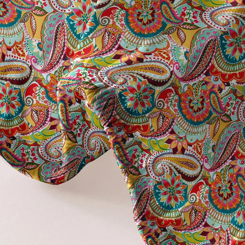 1 Матовая простыня с богемным узором, Принт для спальни, Покрывало, Постельное белье (Исключая наволочки)