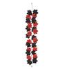 Realistic Maple Leaf Wreath Artificial Garland, Autumn Faux Vine, Black & Red Fall Flexible Rattan Garland Leaves Hanging Vine for Fireplace