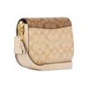 Coach Morgan 20 Snap Closure Detachable Shoulder Strap Leather Saddle Bag Crossbody Shoulder Bag Small Women bags Light-Khaki CH507-IMOT4