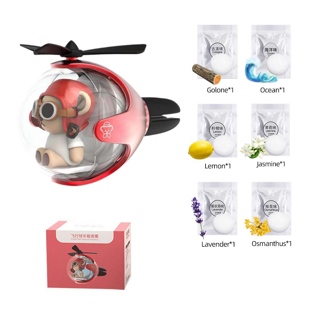 Автомобильный освежитель воздуха Bear Pilot, автоаксессуары, интерьерный диффузор для духов, вращающийся пропеллер, магнитный ароматизатор