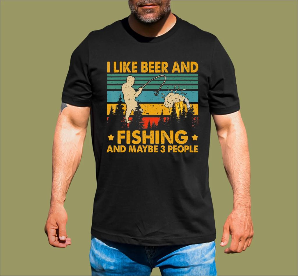 BEER AND FISHING T-SHIRT