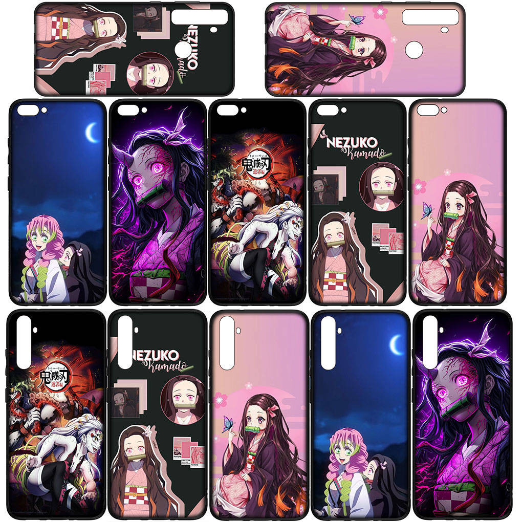 For Samsung Galaxy S24 S23 iPhone 16 15 14 Xiaomi Redmi Note 13 12 11 10 8 Plus 9 Pro Max X XR Phone Case Nezuko Demon Slayer Daki Gyutaro OPPO Huawei