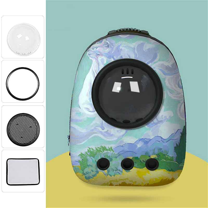 Рюкзак для кошек, переноска для кошек, сумка для кошек, дышащая транспортная дорожная сумка, космическая капсула для собак, капсула для домашних животных, рюкзак космонавта для домашних животных