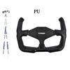 TIYPEOR D-shaped Opening Racing Steering Wheels Black And Red Leather Sports Classic Steering Wheel with Black Spoke