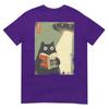 Vintage Japanese Cat Book Lovers Ufo Alien Abduction Cat Dad TShirt