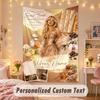 Custom Personalized Tapestry,Sabrina Carpenter Print Custom Name Text Wall Art Hanging for Bedroom
