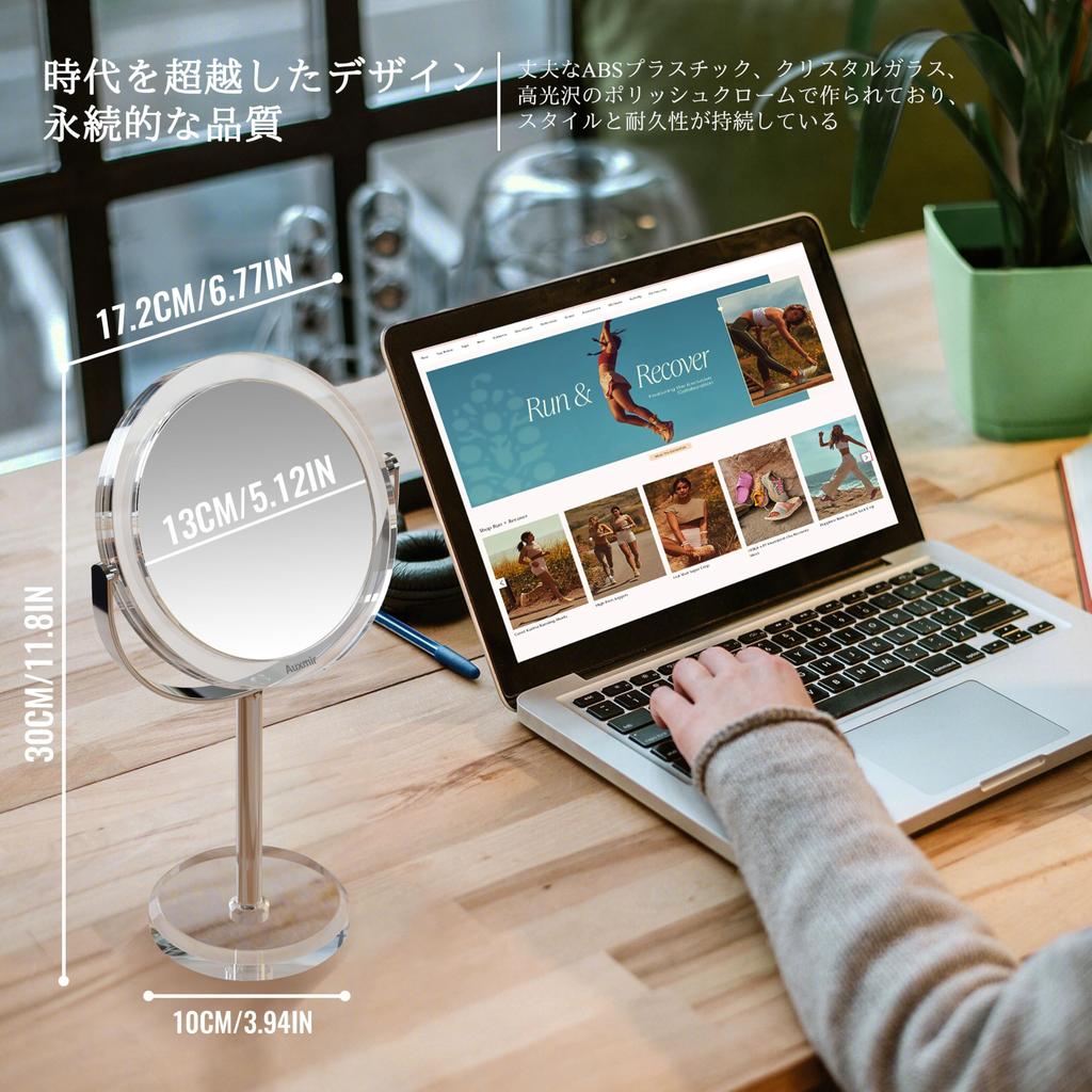 Auxmir Настольное зеркало для макияжа 20-кратное увеличительное 20x 1x Настольная подставка Правдивое Легкое Популярный Подарок Зеркало, Настольное, Зеркало, Зеркало, Зеркало, Зеркало, &