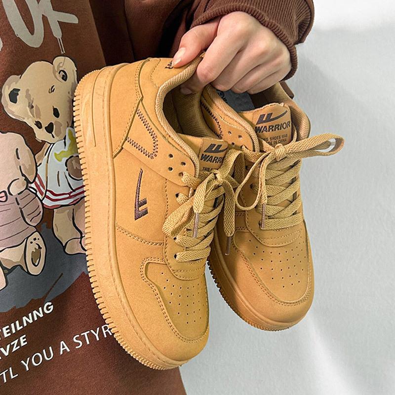 Men'S Autumn And Winter New Wheat-Colored Versatile Popular White Shoes Couple Trendy Shoes Men'S Board Shoes