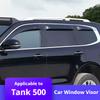 Для GWM Tank 500Hi4-T Автомобильные дефлекторы боковых окон ABS Солнцезащитные козырьки на боковые окна Цветные накладки-«брови» от дождя Аксессуары для внедорожной модификации