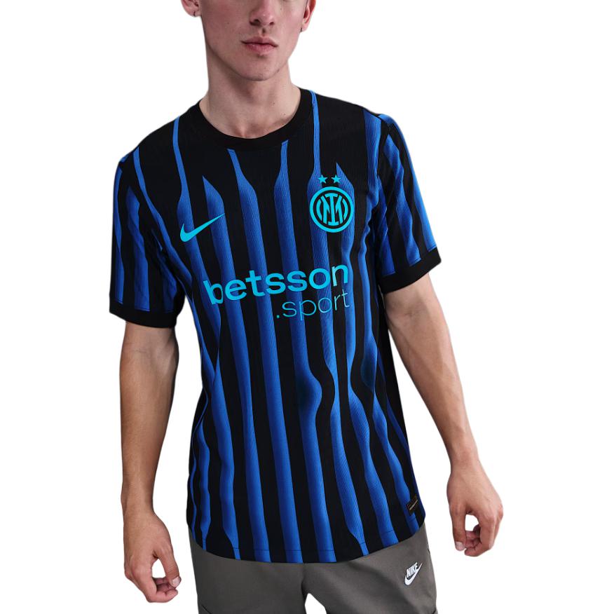 Nike Интер Милан 2025/26 Матчевая домашняя мужская футболка Nike Dri FIT Adv для футбола Аутентичная HJ4545-439