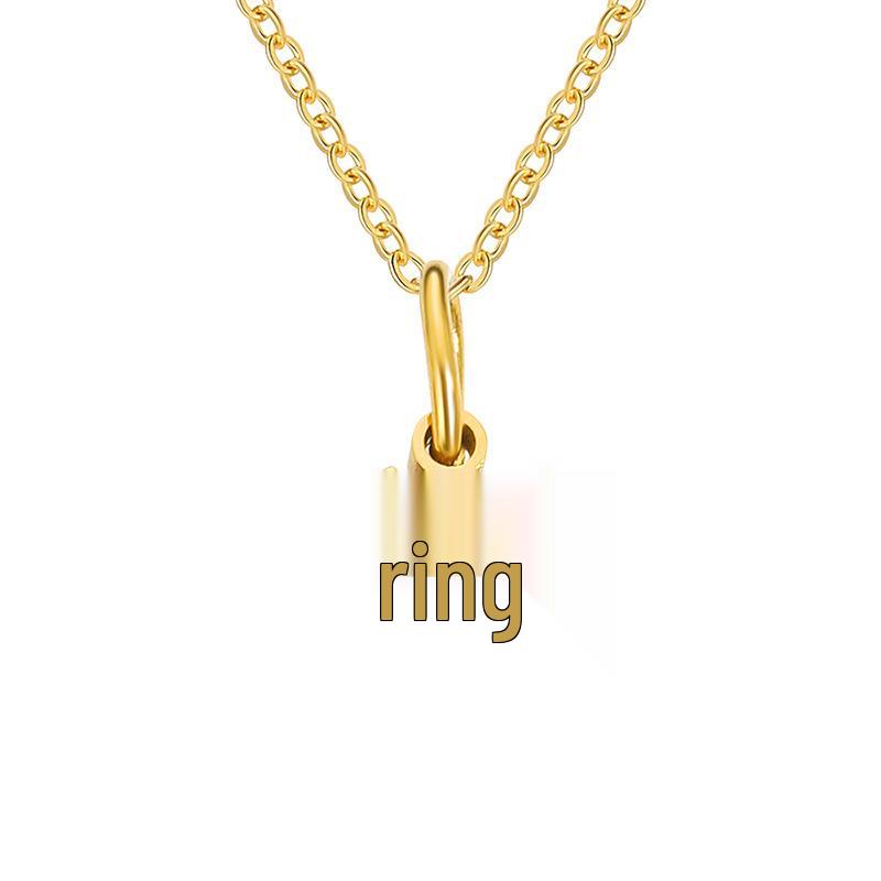 Gold-Plated Twelve Constellations Pendant Necklace - Stainless Steel Clavicle Chain for Women