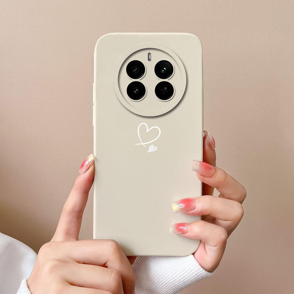 Чехол в форме сердца для Realme 12 Pro Plus 12 Lite Задняя крышка для Realme12 4G Чехол из жидкого силикона Защита камеры Корпус телефона