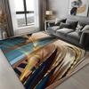 Nordic Modern Gold Line Carpet Living Room Luxury Home Decoration Sofa Non-slip Big Area Rug Bedroom Cloakroom Entrance Door Mat