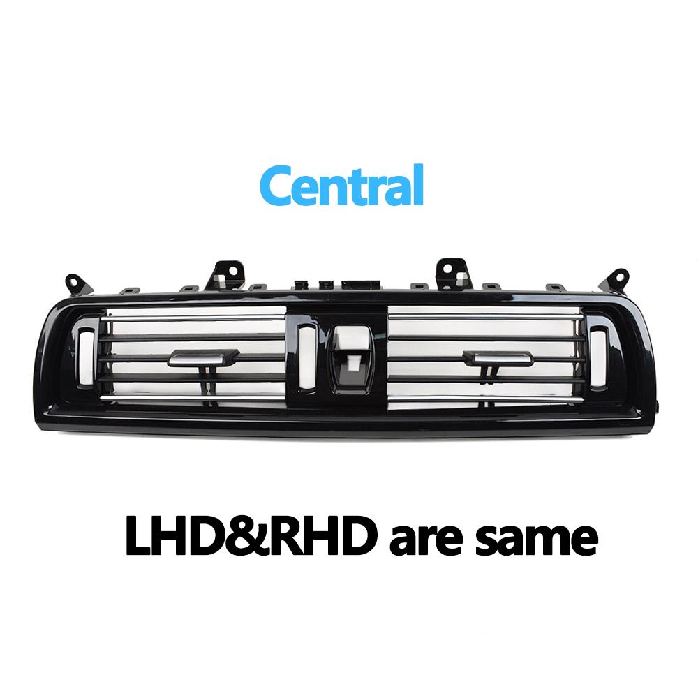 LHD RHD Piano Black Front Air Vents AC Outlet Panel Chrome For BMW 5 Series F10 F11 F18 520i 523i 525i 528i