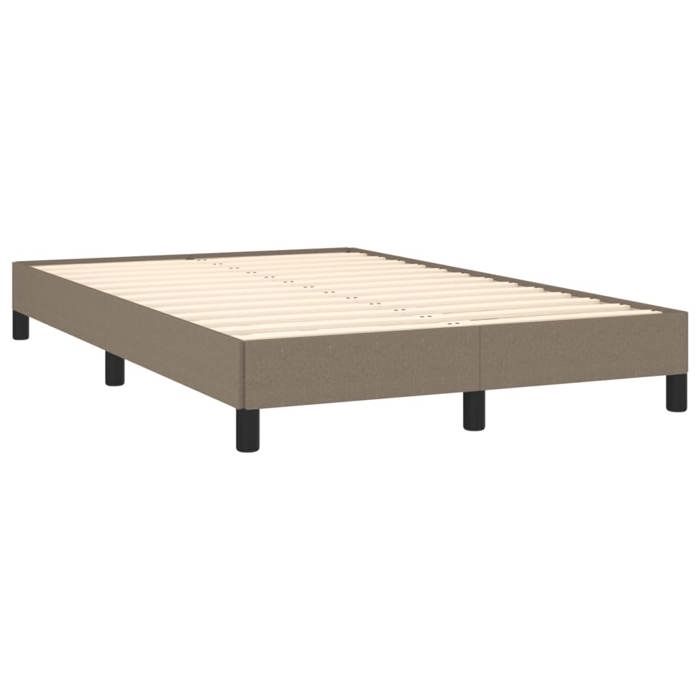 Cadre de lit avec matelas - Maison Exclusive - 120x190 cm - Tête de lit réglable - Tissu taupe