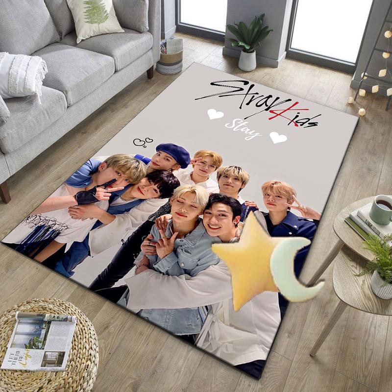 K-pop Stars In Urban Vibes Office Rug Chair Mat, Game Carpet, Suitable for Front Door, Bedroom, Living Room, Desk, Holiday Gift