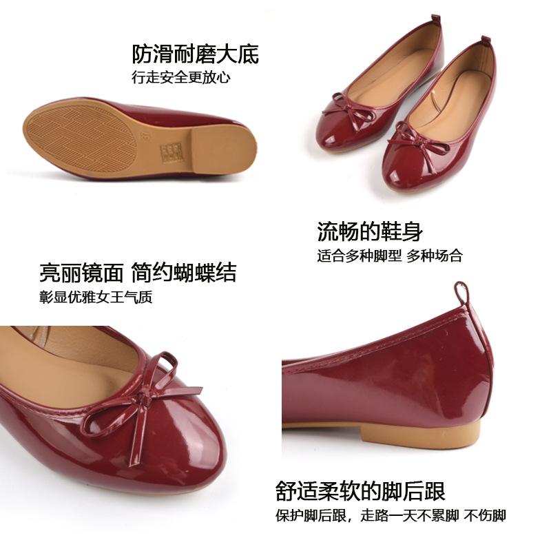 Женские туфли на плоской подошве с круглым носком и мягкой кожей, новые повседневные черные женские туфли с бантом-бабочкой, балетки, туфли-одиночки 2025 г.