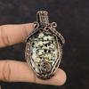 Dalmatian Jasper Pendant Copper Wire Wrapped Pendant Real Gemstone Pendant Copper Jewelry Handmade Pendant Wire Wrap Jewelry Engagement Gift